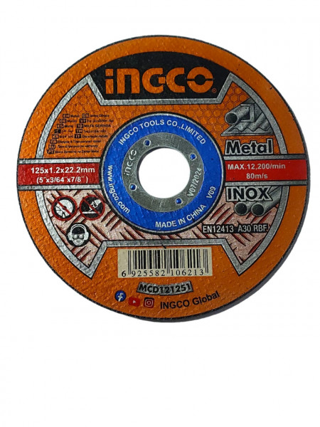 Disc abraziv, panza de debitat metale, 125 mm MCD121251