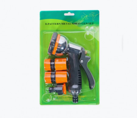 Set pistol pentru stropit, 8 functii, 3 conectori inclusi YM7504