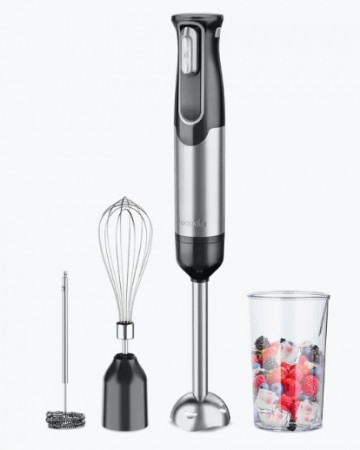 Blender si mixer cu baterie 4 in 1 negru KMJB024B