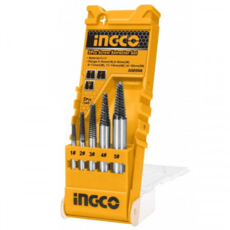 Extractor surub, set 5 pcs ASE008
