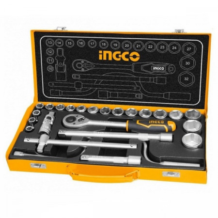 Trusa set de chei tubulare 1/2" cu antrenor, 24 piese