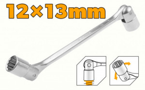 Cheie dubla tubulara cu capat rotativ 12 x 13 mm 17023