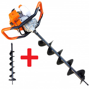 Foreza de pamant, motoburghiu, cu 2 burghie incluse 7576