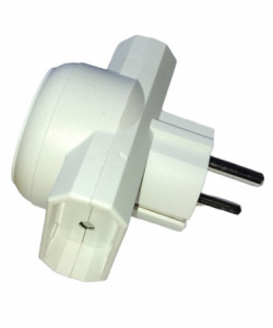 Adaptor stecher cu 3 prize, mic B-221