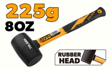 Ciocan de cauciuc 220 g, maner din fibra de sticla GRIPro 25033