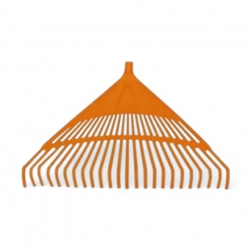 Grebla, din plastic, portocalie, pentru frunze 7301