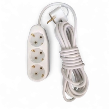 Prelungitor electric, ceramic, 3 prize, 5m, cablu 3x1mm din cupru 14E019