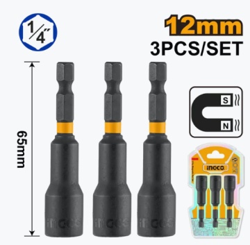 Cheie magnetica impact 1/4 12mm set 3 buc AMN1231
