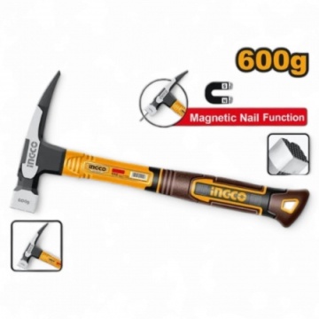 Ciocan cu 1 colt, dulgher, 600g, cu maner fibra si magnet HCH81060