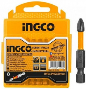 Set de 10 biti pentru autofiletanta cu impact, PH2, 50mm SDBIM11PH223