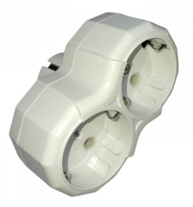 Adaptor stecher cu 2 prize B-220