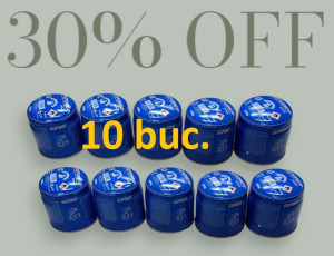 Butelie gaz 190 g,set 10 buc 4318-10