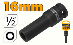 Cheie tubulara lunga de impact, 1/2", 16 mm, CrMo 18266