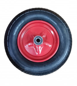 Roata pentru roaba 350-8 cu rulment 6204 rosie 1604