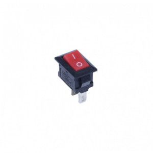 Intrerupator mini IRS 220V rosu, 15x10mm 6B049