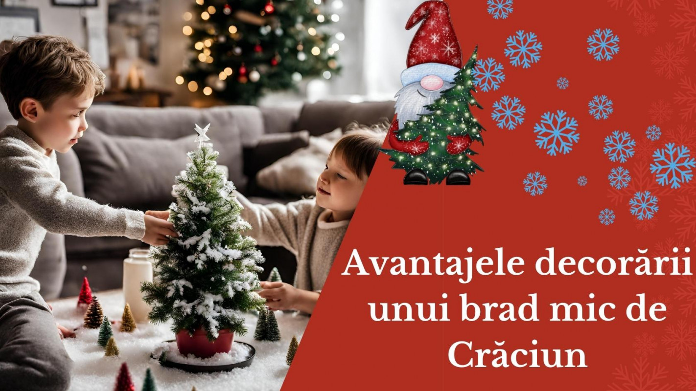 Avantajele decorării unui brad mic de Crăciun