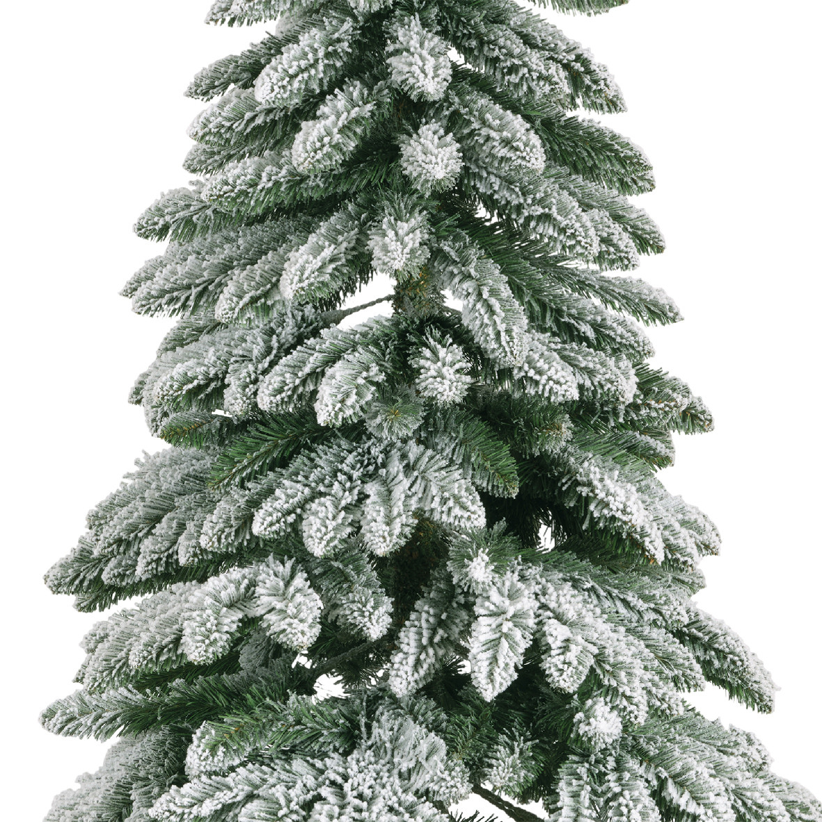 Brad artificial Canadian Frost, 240 cm, trunchi înalt din lemn