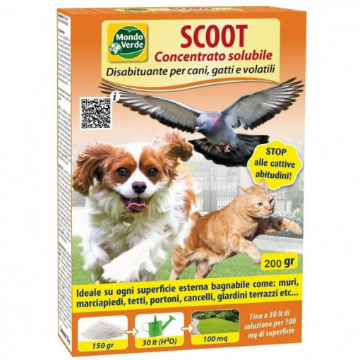 Soluție anti câini, ani pisici, anti păsări Scoot acoperire 130 mp2, solubilă, 200 grame