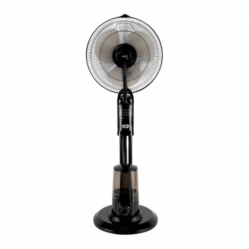 Ventilator cu pulverizare apa si telecomanda Home, recipient 3,2 litri, oscilare, diametru 40 cm, temporizator, putere 75 W, 3 trepte de putere