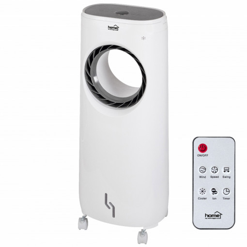 Racitor de aer cu ionizator Home, telecomanda 80 W, 3 trepte, alb, 33,5 x 23,5 x 80,5 cm, touchscreen, 3 moduri: normal, somn, natural, rezervor 3 litri