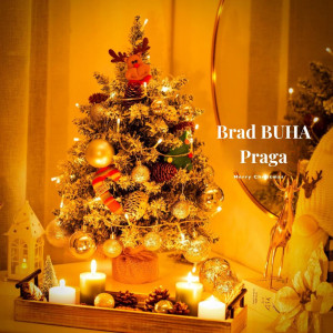 Brad de Craciun artificial BUHA®, decorat cu conuri de pin, zapada si baza de lemn cu iuta naturala, 50 cm inaltime