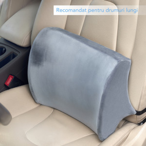 Perna ortopedica lombara pentru scaun cu spuma cu memorie