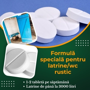 Bioactivator Buha SepticPro, tratament pastile pentru WC, Hazna, Latrină sau Closet, 52 de pastile,  6-12 luni