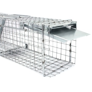Capcană metalică cu capturare vie, 2 intrări, 82 × 17 × 20 cm – pentru jderi, dihori, nevăstuici, șobolani și animale de talie mică