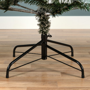 Brad artificial de lux Viena imperial, 300 cm, diametru 166 cm, 2047 crengute, aspect nins, zapada premium, stand metalic