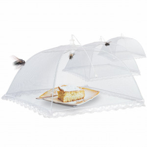 Protecție anti insecte, muște, viespi pentru mâncare, 37 x 23 x 37 cm, pliabilă, ecologică, anti praf