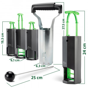 Set complet de 4 capcane anti șoareci de câmp reutilizabilă, 27 cm lungime, ABS, capturare eficientă, dispozitiv găuri
