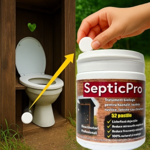 Bioactivator Buha SepticPro, tratament pastile pentru WC, Hazna, Latrină sau Closet, 52 de pastile,  6-12 luni