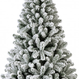 Brad artificial de lux Viena imperial, 150 cm, diametru 96 cm, 421 crengute, aspect nins, zapada premium, stand metalic