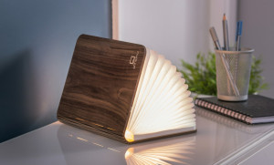 Lampa de birou din lemn natural 