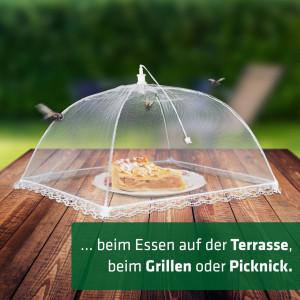 Protecție anti insecte, muște, viespi pentru mâncare, 37 x 23 x 37 cm, pliabilă, ecologică, anti praf