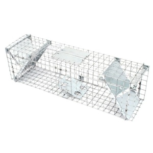 Capcană metalică cu capturare vie, 2 intrări, 82 × 17 × 20 cm – pentru jderi, dihori, nevăstuici, șobolani și animale de talie mică