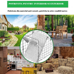 Capcană metalică pentru șobolani, dihori, veverițe Buha©, captură vie, lungime 50 centimetri, cursă pentru șobolani și dihori