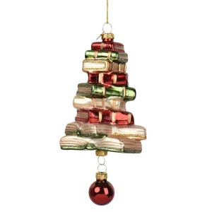Ornament de Crăciun pentru brad, din sticlă, 15,5 cm, cu glob roșu decorativ, inspirat din universul Harry Potter