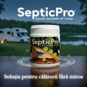 Tratament Bio-Enzimatic pentru toalete și rezervoare de apă neagră și gri ( Caravane, Rulote, RV, Camping) eliminare mirosuri, desfundare și curățare senzori, 52 de pastile