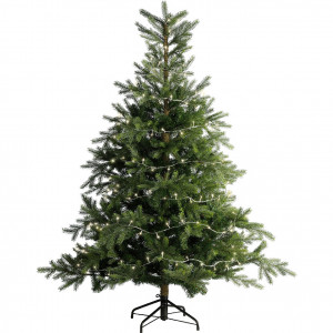 Instalație brad Crăciun, 1800 cm, lumină caldă, cablu alb/transparent, 8 funcții, timer, 240 LED-uri, IP-44, pentru interior/exterior