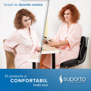 Perna Ortopedica Suporto Coccis pentru scaun de birou sau masina