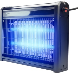Aparat profesional anti insecte, 2 tuburi UV, lampă cu ultraviolete de putere 9 W, dimensiune 33.6 x 25.4 x 7.3 cm, negru