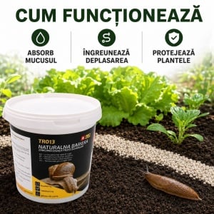 Repelent granule anti melci și limacși Pro, soluție naturală, greutate 800 grame, non-toxic
