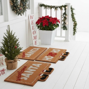 Set covoraș de intrare pentru Crăciun, ,, ho ho ho - Welcome Santa", 60 centimetri