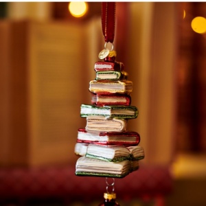 Ornament de Crăciun pentru brad, din sticlă, 15,5 cm, cu glob roșu decorativ, inspirat din universul Harry Potter