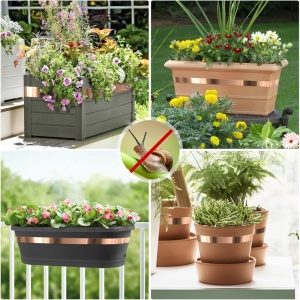 Banda de cupru anti melci, 4 metri x 25 mm, pentru protecția plantelor, bariera ecologică împotriva melcilor