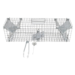 Capcană metalică cu capturare vie, 2 intrări, 82 × 17 × 20 cm – pentru jderi, dihori, nevăstuici, șobolani și animale de talie mică