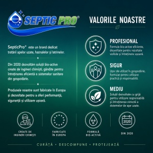 Pastile fosă septică SepticPro Forte XXL, 104 pastile, bioactivatori cu bacterii active pentru 18-24 luni, tratare 2000-3000 litri, reactivare & întreținere - Img 6