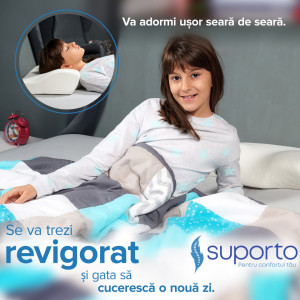 perna cu suport cervical din spuma cu memorie