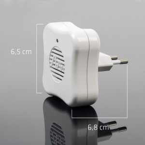 Aparat anti păianjeni cu ultrasunete, acoperire 25 m², 27000 Hz, alimentare 230V, non-toxic, efect rapid